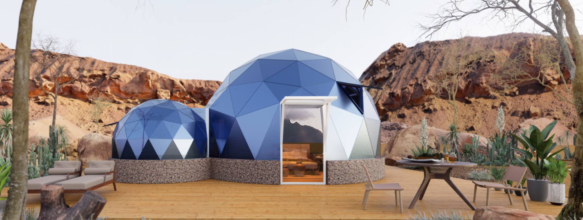 林周县球形智能光伏玻璃星空房